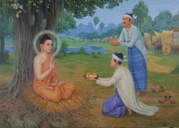 TÍCH TRUYỆN: TAPUSSA VÀ BHALLIKA DÂNG BỮA ĂN ĐẦU TIÊN ĐẾN ĐỨC PHẬT SAU KHI NGÀI GIÁC NGỘ