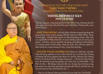 THÔNG ĐIỆP PHẬT ĐẢN – Phật Lịch: 2568